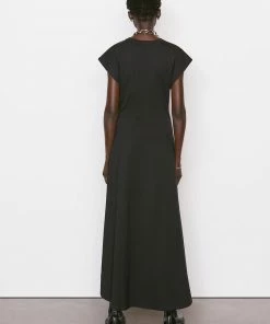 Frame-denim Fitted Flare Dress -- Noir Women