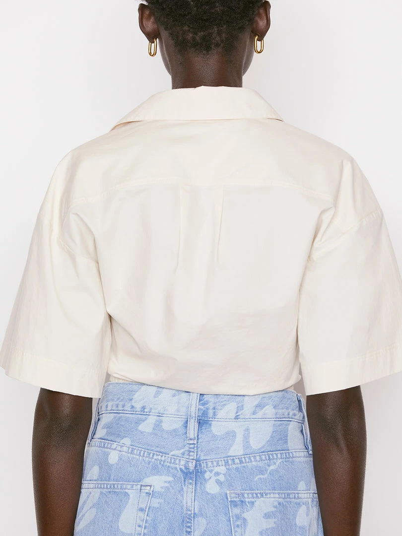 Outlet ๐ฅฐ Frame-denim Cropped Twist Front ๐ Shirt -- Flax ๐ฉ Women โค๏ธ 5 Frame-denim Cropped Twist Front Shirt -- Flax Women