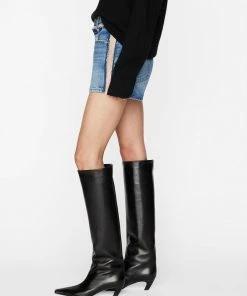 Frame-denim Women Atelier Sheer Insert Short -- Azul