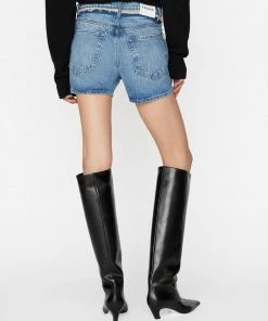 Frame-denim Women Atelier Sheer Insert Short -- Azul