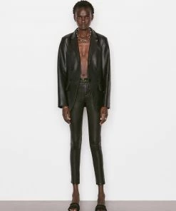 Frame-denim Leather Le High Skinny -- Washed Black