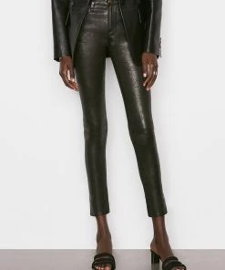 Frame-denim Leather Le High Skinny -- Washed Black