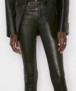 Frame-denim Leather Le High Skinny -- Washed Black