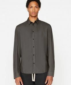 Frame-denim Men Classic Poplin Shirt -- Military Green