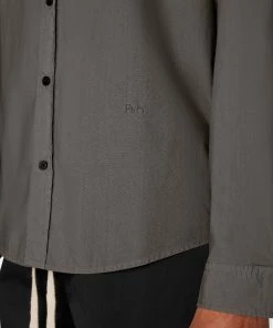 Frame-denim Men Classic Poplin Shirt -- Military Green