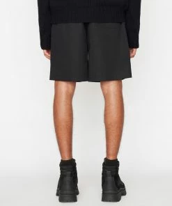 Frame-denim Men Cotton Wide Short -- Noir