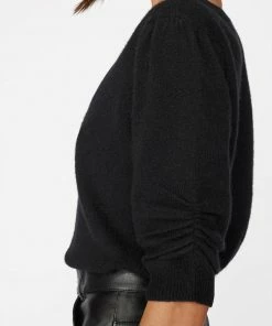 Frame-denim Women Scoop Neck Sweater -- Noir