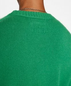 Frame-denim Men The Cashmere Crewneck Sweater -- Dress Green