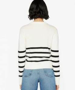 Frame-denim Women Clean Crewneck Sweater -- Off White Multi