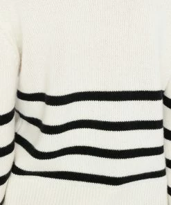 Frame-denim Women Clean Crewneck Sweater -- Off White Multi