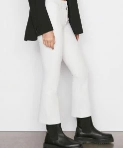 Frame-denim Women Leather Le Crop Mini Boot -- Blanc