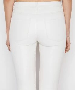 Frame-denim Women Leather Le Crop Mini Boot -- Blanc