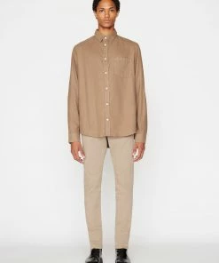 Frame-denim Men One-Pocket Brushed Flannel -- Walnut