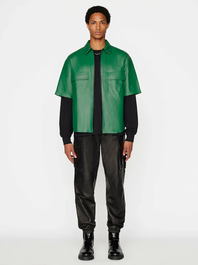 Top 10 ๐คฉ Frame-denim Men Short Sleeve Leather ๐ Shirt -- ๐ Dress Green ๐ 2 Frame-denim Men Short Sleeve Leather Shirt -- Dress Green