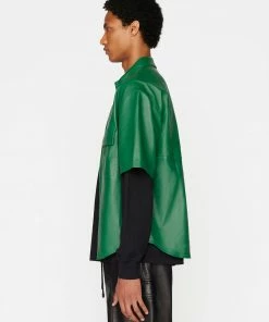 Top 10 ๐คฉ Frame-denim Men Short Sleeve Leather ๐ Shirt -- ๐ Dress Green ๐ 12 Frame-denim Men Short Sleeve Leather Shirt -- Dress Green