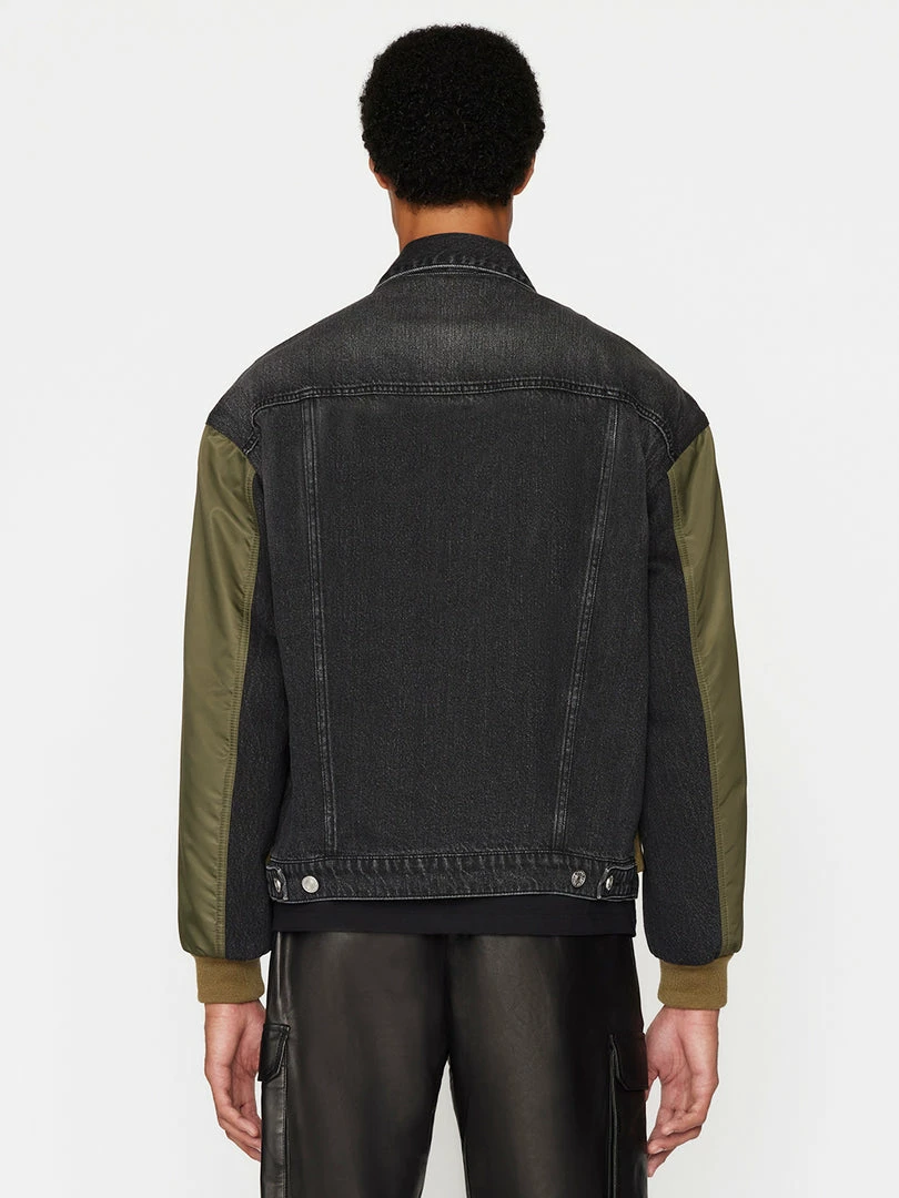 Hot Sale β Frame-denim Layered Double Jacket -- Khaki Black Washed π 6 Frame-denim Layered Double Jacket -- Khaki Black Washed