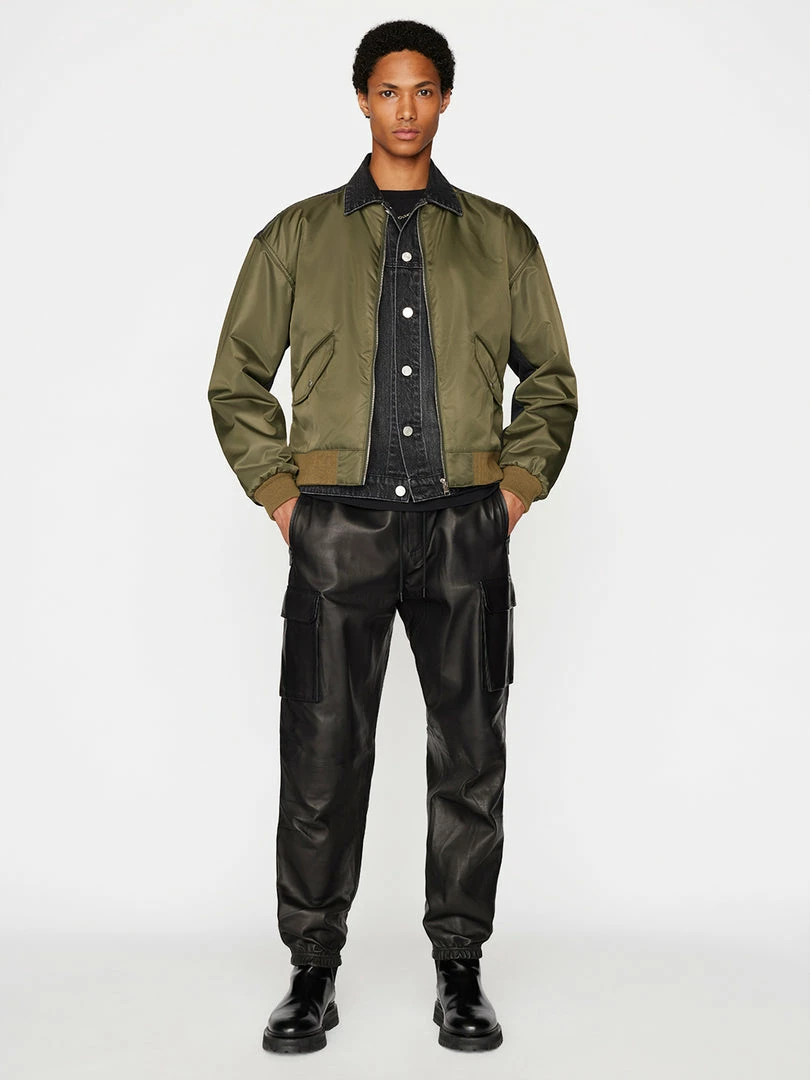 Hot Sale β Frame-denim Layered Double Jacket -- Khaki Black Washed π 2 Frame-denim Layered Double Jacket -- Khaki Black Washed