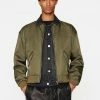 Frame-denim Layered Double Jacket -- Khaki Black Washed
