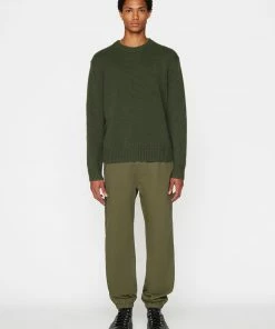 Frame-denim Men The Cashmere Crewneck Sweater -- Military Green