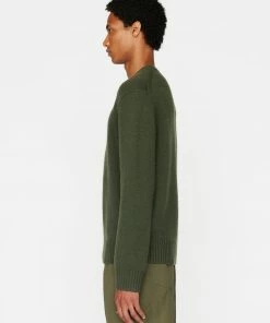 Frame-denim Men The Cashmere Crewneck Sweater -- Military Green