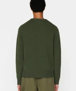 Frame-denim Men The Cashmere Crewneck Sweater -- Military Green
