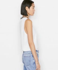 Frame-denim Women Abstract Muscle Tee -- Blanc