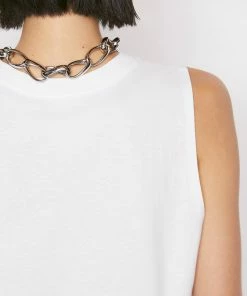 Frame-denim Women Abstract Muscle Tee -- Blanc