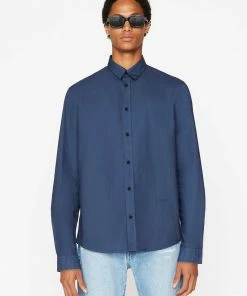 Frame-denim Classic Poplin Shirt -- Dress Blue Men