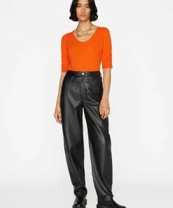 Frame-denim Women Scoop Neck Sweater -- Mandarin