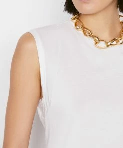 Frame-denim Le High Rise Muscle Tee -- Blanc