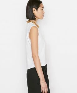 Frame-denim Le High Rise Muscle Tee -- Blanc