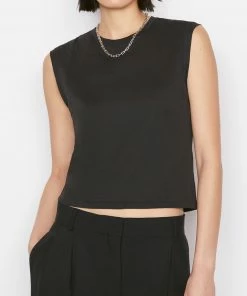 Frame-denim Le High Rise Muscle Tee -- Noir