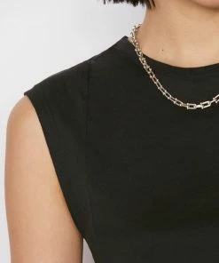 Frame-denim Le High Rise Muscle Tee -- Noir