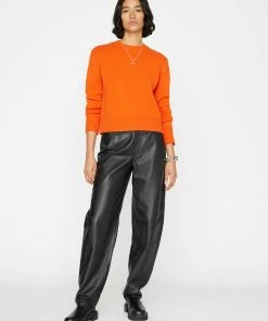 Frame-denim Clean Crewneck Sweater -- Mandarin