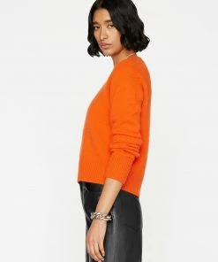 Budget π Frame-denim Clean Crewneck Sweater -- Mandarin π 8 Frame-denim Clean Crewneck Sweater -- Mandarin