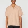 Frame-denim Short Sleeve Camp Collar Shirt -- Powder Brick