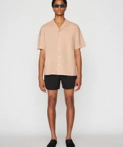 Frame-denim Short Sleeve Camp Collar Shirt -- Powder Brick