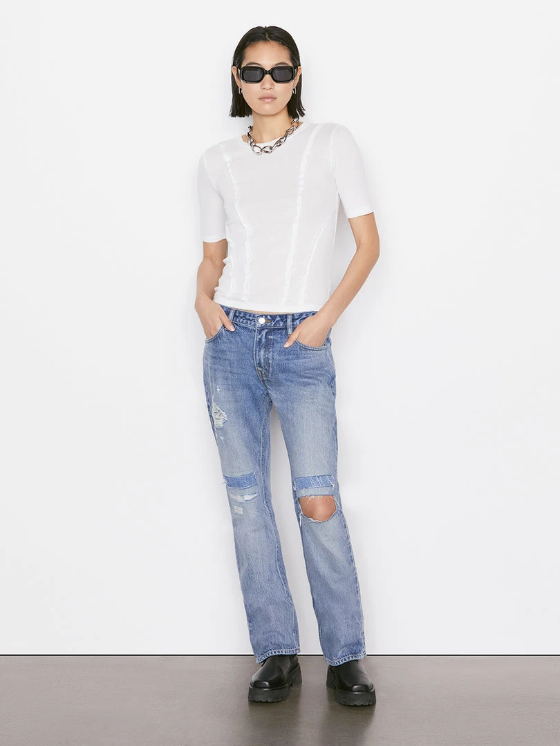 Cheapest ๐ฏ Frame-denim ๐ฉ Women Reverse Seam Tee -- Blanc ๐ 2 Frame-denim Women Reverse Seam Tee -- Blanc