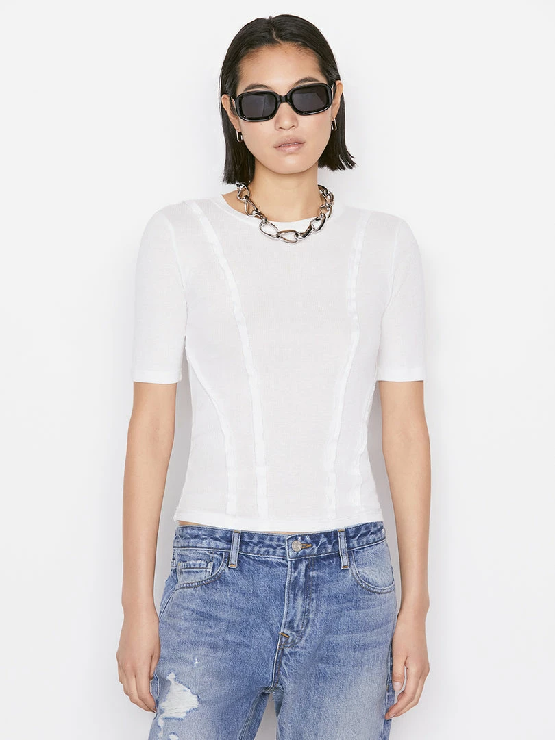 Cheapest ๐ฏ Frame-denim ๐ฉ Women Reverse Seam Tee -- Blanc ๐ 1 Frame-denim Women Reverse Seam Tee -- Blanc