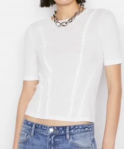 Cheapest ๐ฏ Frame-denim ๐ฉ Women Reverse Seam Tee -- Blanc ๐ 10 Frame-denim Women Reverse Seam Tee -- Blanc