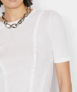 Cheapest ๐ฏ Frame-denim ๐ฉ Women Reverse Seam Tee -- Blanc ๐ 9 Frame-denim Women Reverse Seam Tee -- Blanc