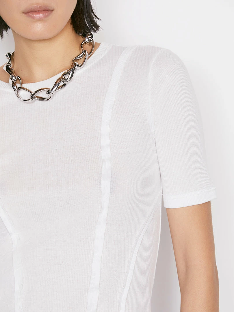 Cheapest ๐ฏ Frame-denim ๐ฉ Women Reverse Seam Tee -- Blanc ๐ 3 Frame-denim Women Reverse Seam Tee -- Blanc