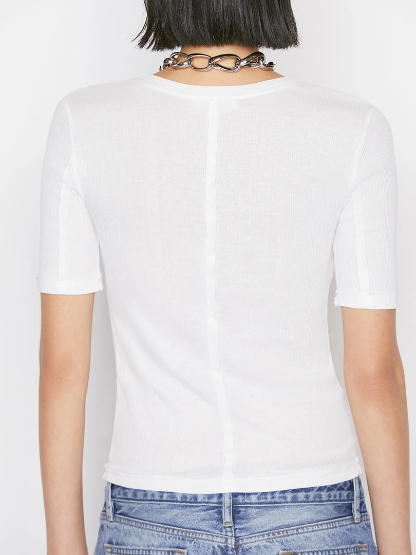 Cheapest ๐ฏ Frame-denim ๐ฉ Women Reverse Seam Tee -- Blanc ๐ 5 Frame-denim Women Reverse Seam Tee -- Blanc