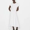 Frame-denim Fitted Flare Dress -- Blanc Women