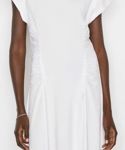 Frame-denim Fitted Flare Dress -- Blanc Women