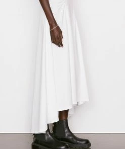 Frame-denim Fitted Flare Dress -- Blanc Women