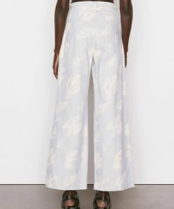 Frame-denim Women High Rise Baggy Pant -- Tropical Chambray Abstract