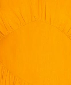 Frame-denim Women Gathered Seam Dress -- Kumquat