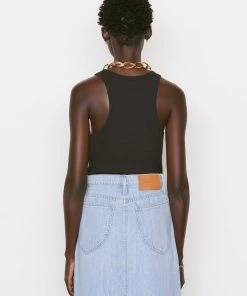 Frame-denim Women Ringer Tank -- Noir