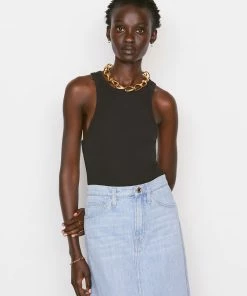 Frame-denim Women Ringer Tank -- Noir